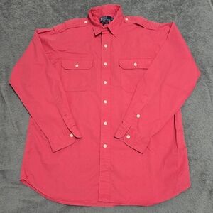 Polo By Ralph Lauren Dark Pink Button Up